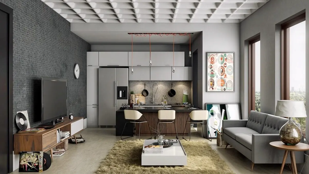 Dubai apartment open concept layout renovation
