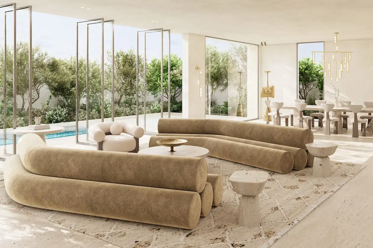 Before-and-after example of a renovated Dubai villa interior