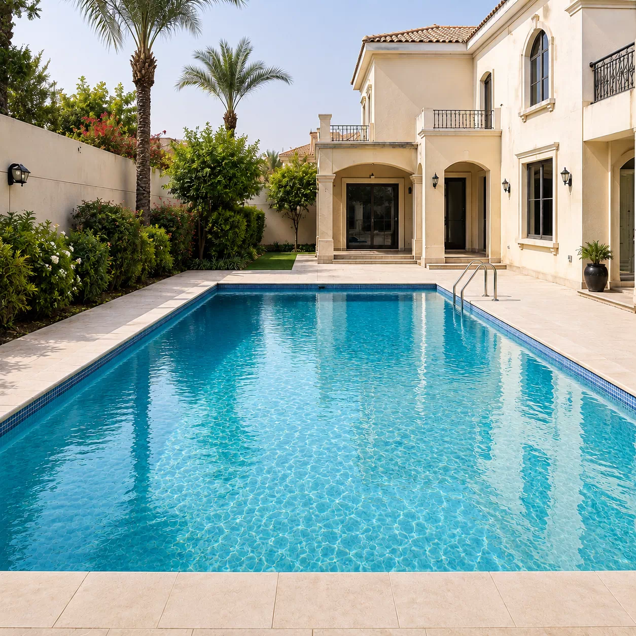 swimming pool after cleaning in Abu Dhabi