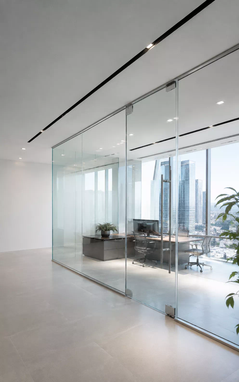 glass partition in dubai